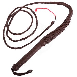lange Peitsche aus Leder, ca. 240cm